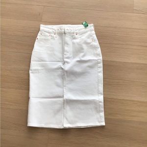 NEW Gap Midi white denim skirt - size 8